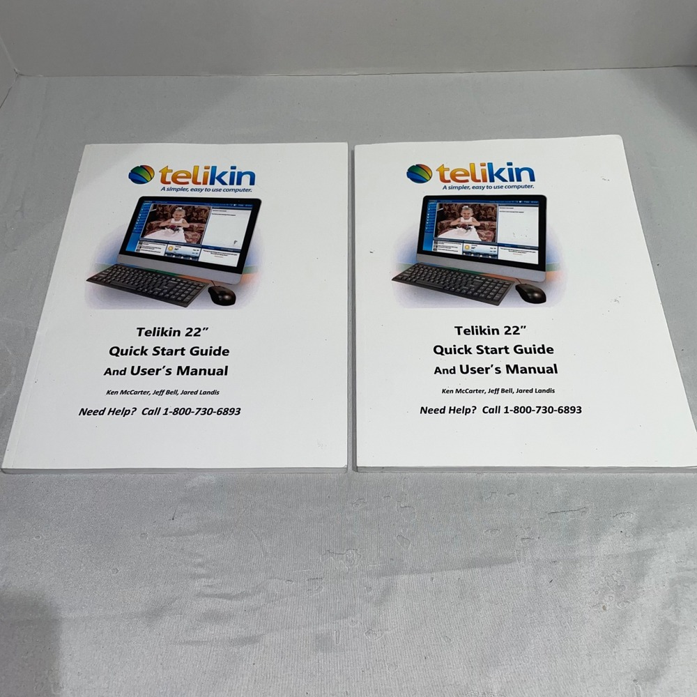 Telikin 22 Quick Start Guide and User's Manual Computer Instruction Book x2